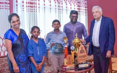 Harikaran Dhanvant Meets President to Celebrate Record-Breaking Palk Strait Swim